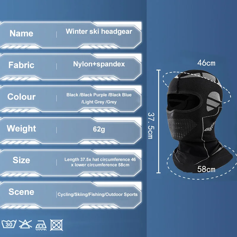 Men Women Cold-Proof Thermal Scarf Winter Ski Hat Balaclava Full Face Mask Ski Cycling Hunting Head Neck Cover Helmet Liner Cap thumbnail 4