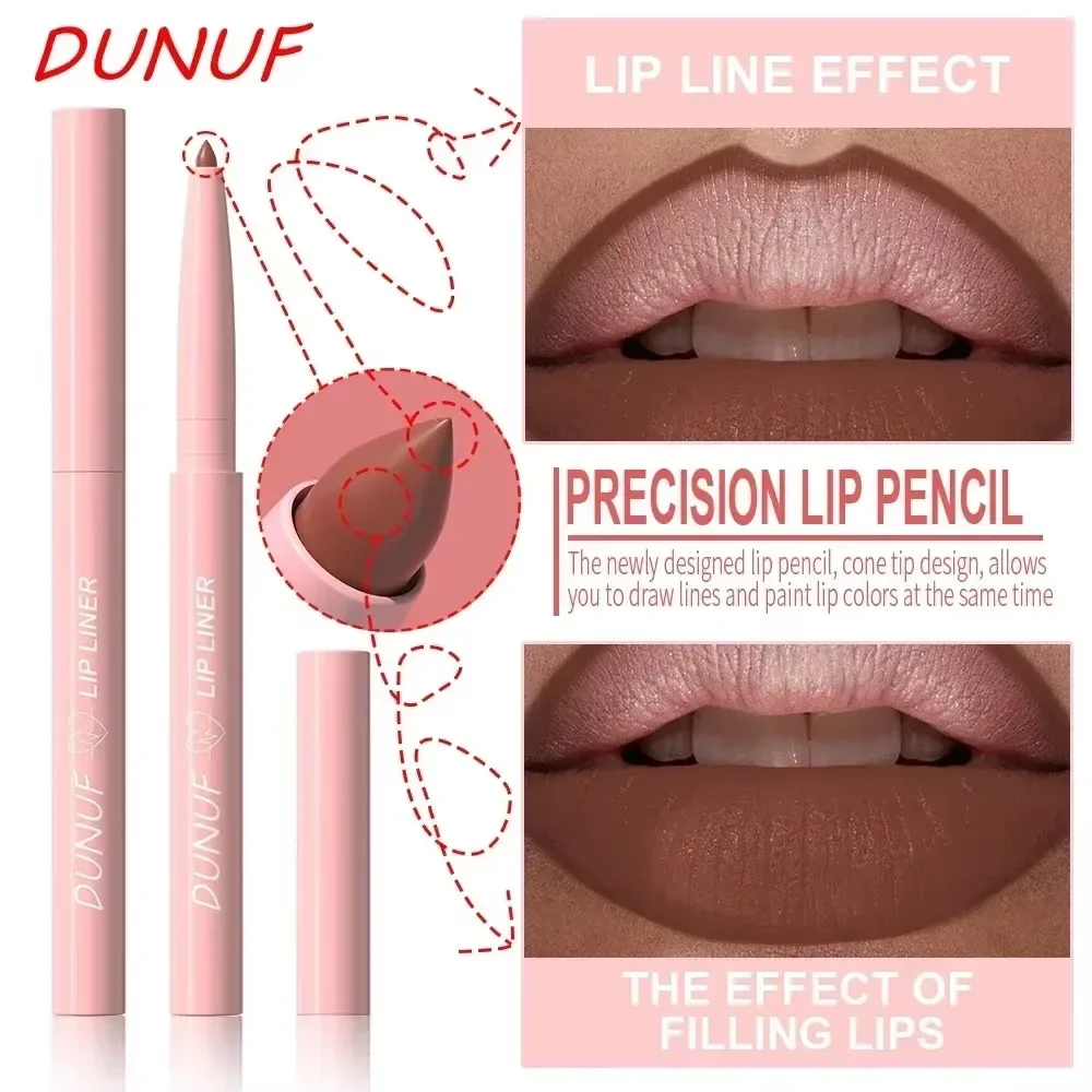 Tapered Nib Lip Liner Pencil Matte Red Brown Plumping Lip Stain Lasting Waterproof Fine Lipstick Slim Lip Outline Contour Makeup thumbnail 3