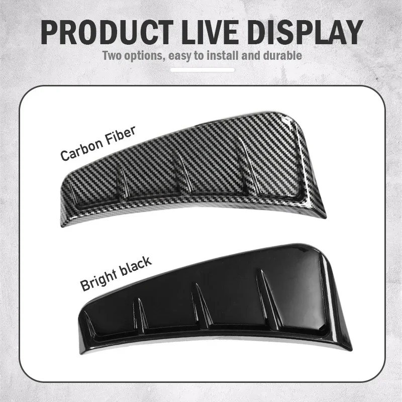 Universal Automobile Side Wing Leaf Panel Accessories Side Air Outlet Trim Flow Hood Exterior Style Decorative Car Decal thumbnail 6