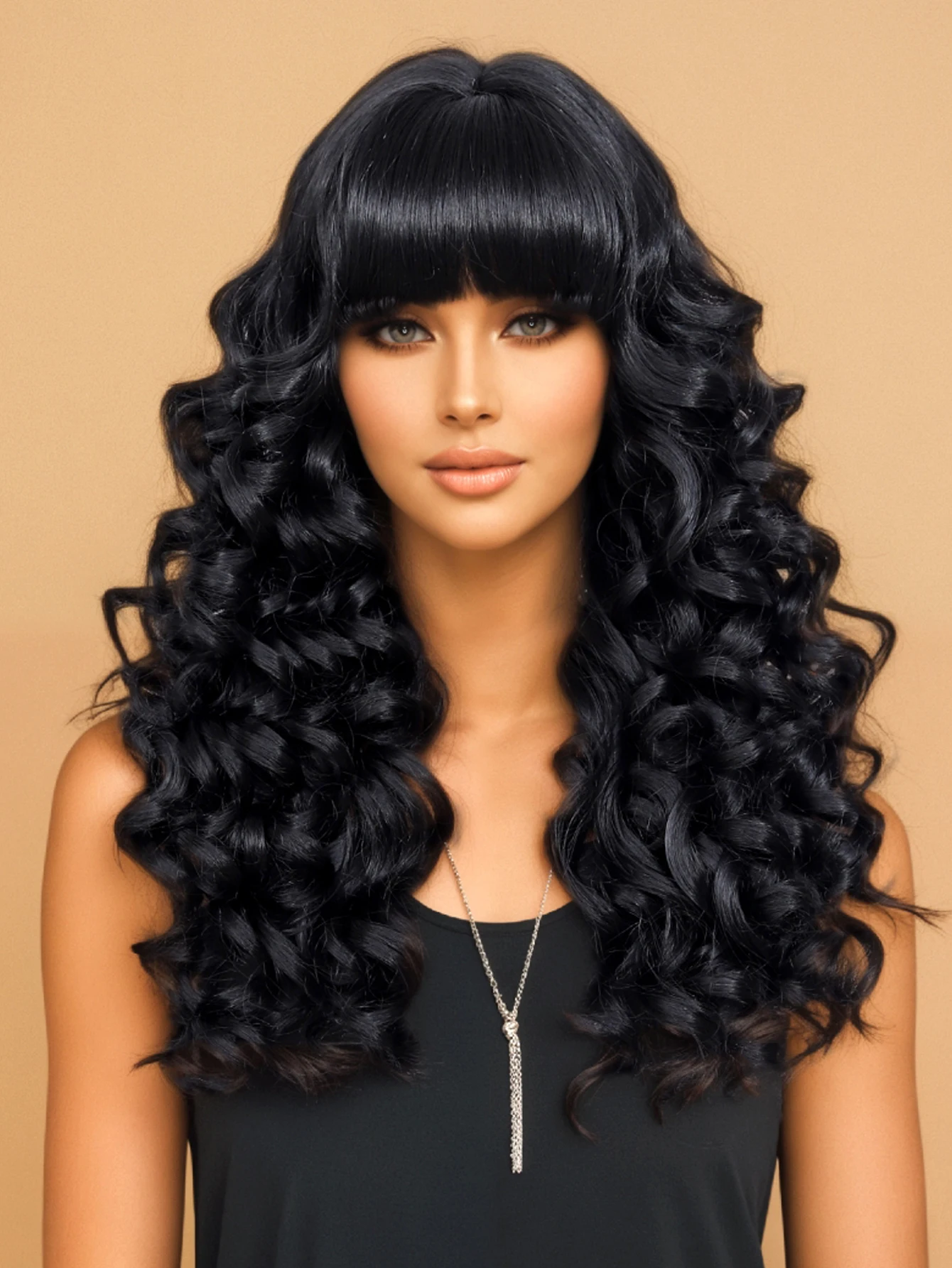 Style Icon Wig 28-Inch Lace Front Wig Synthetic Long Water Wave Wigs Pre Plucked Baby Hair Central Parting