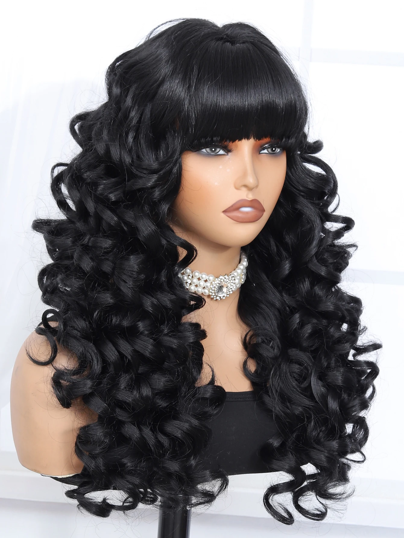 Style Icon Wig 28-Inch Lace Front Wig Synthetic Long Water Wave Wigs Pre Plucked Baby Hair Central Parting thumbnail 5
