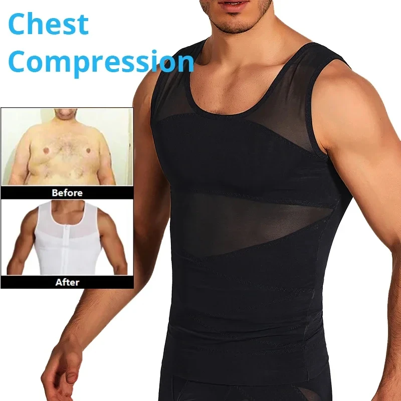 Men Fitness Clothes Compression Sports Vest Tight Base Layer Sleeveless Shirt Mesh Tops Singlet Sweatshirt Sportswear Activewear thumbnail 2