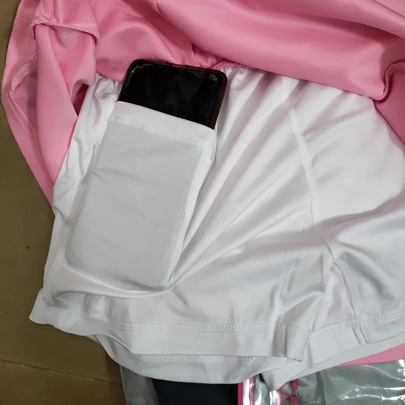 2024 Women's Sports Skirt Quick dry Tennis Yoga Badminton Golf Skirt Waisted Short Skirt Comfortable Breathable Belt Safety Pant thumbnail 2