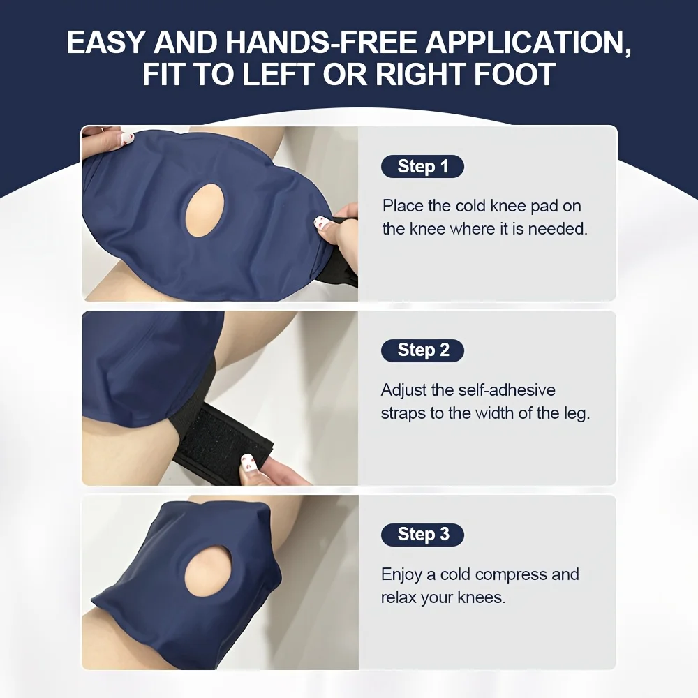Nylon Gel Knee Ice Pack Reusable Knee Cold and Hot Compress Gel Pack Knee Relief and Relaxation Foot Care Tool Accessories thumbnail 2