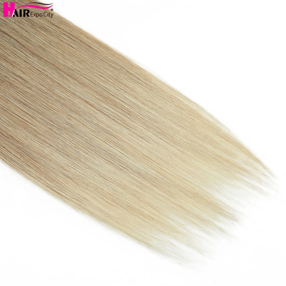 Bone Straight Synthetic Hair Bundles Ombre Blonde Hair Weft Super Long 26 Inch Straight Hair Weave Extensions Hair Expo City thumbnail 6