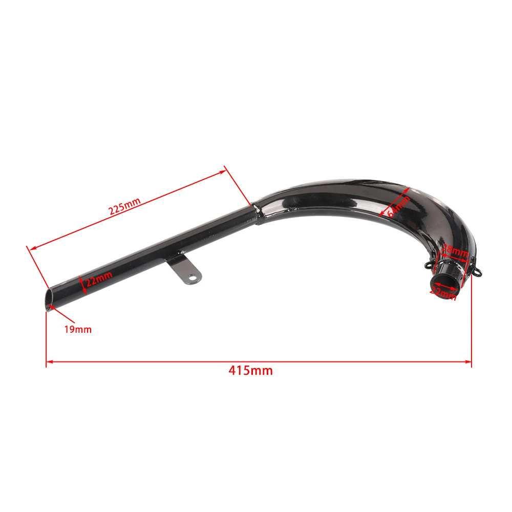 Motorcycle Split Pipe Exhaust Muffler For 2 Stroke 50cc 66cc 80cc 100cc Engine Gas Motorized Bicycle Motor Bike Parts thumbnail 4