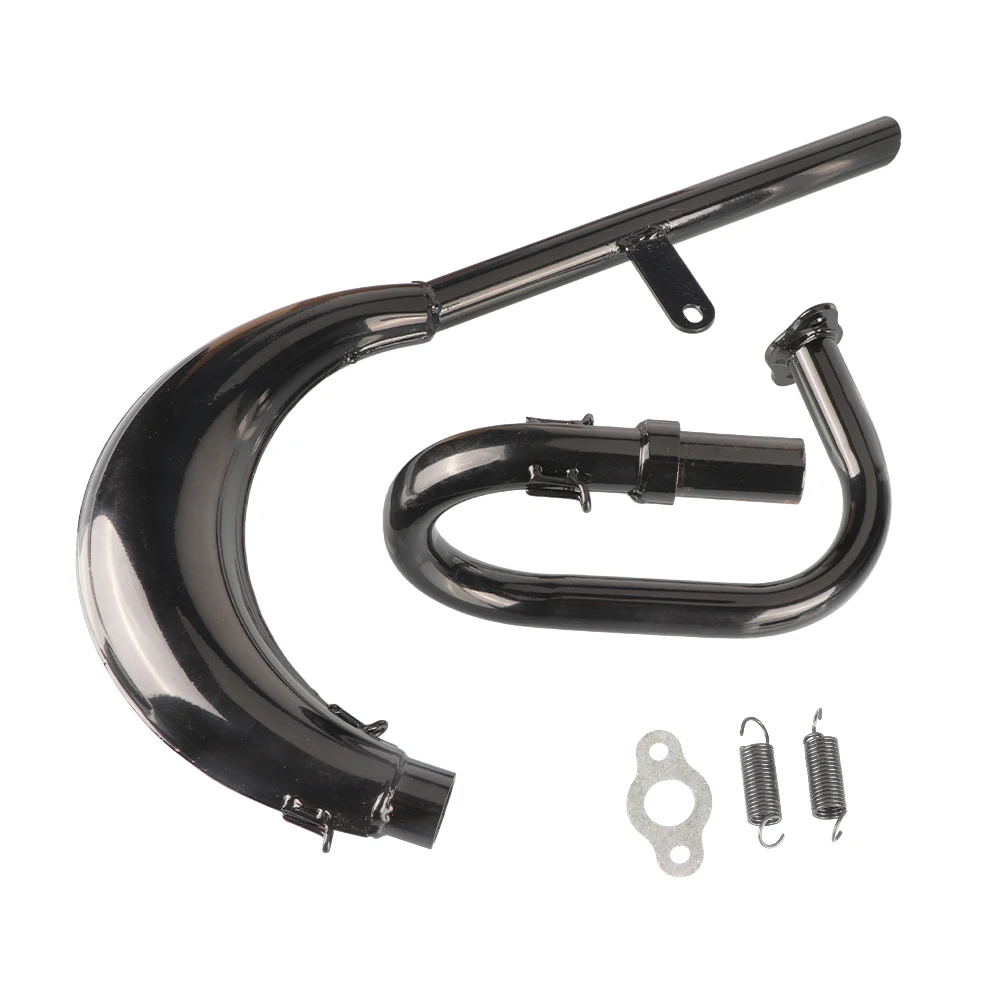 Motorcycle Split Pipe Exhaust Muffler For 2 Stroke 50cc 66cc 80cc 100cc Engine Gas Motorized Bicycle Motor Bike Parts thumbnail 2