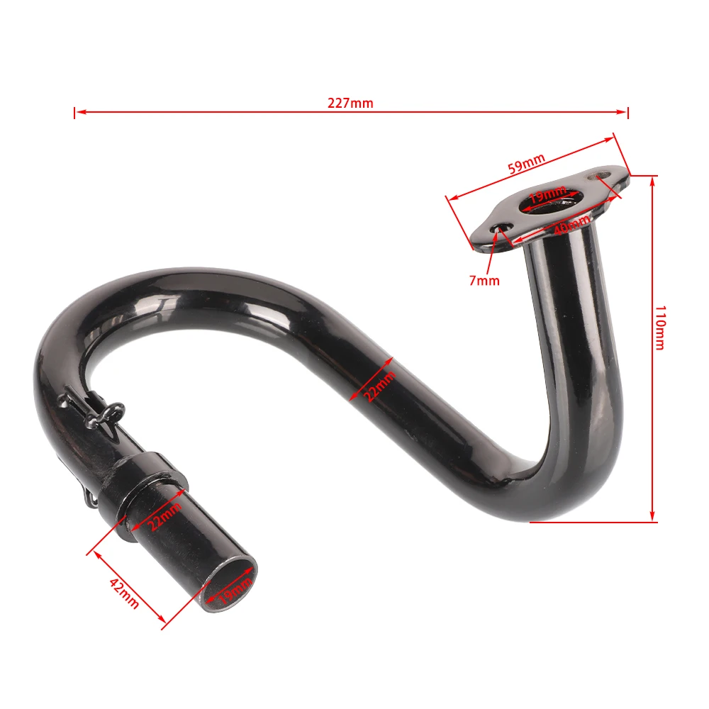 Motorcycle Split Pipe Exhaust Muffler For 2 Stroke 50cc 66cc 80cc 100cc Engine Gas Motorized Bicycle Motor Bike Parts thumbnail 6