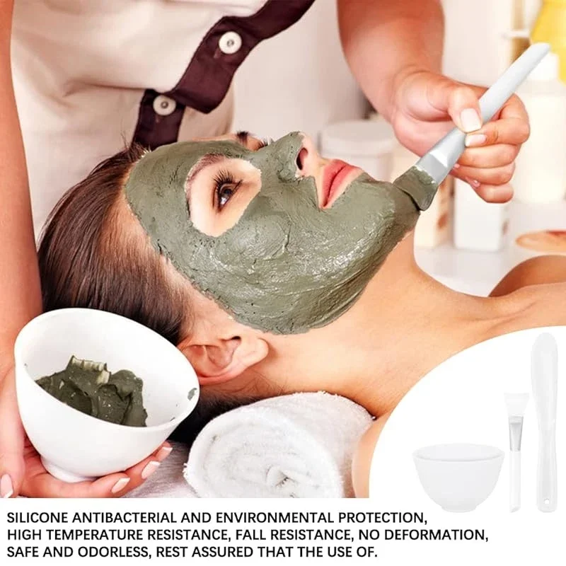 Face Skin Care Tool Set Silicone Facial Mask Brushes Beauty Salon Bowl Spoon Mask Mud Film Brush Skin Care DIY Beauty Tools thumbnail 3