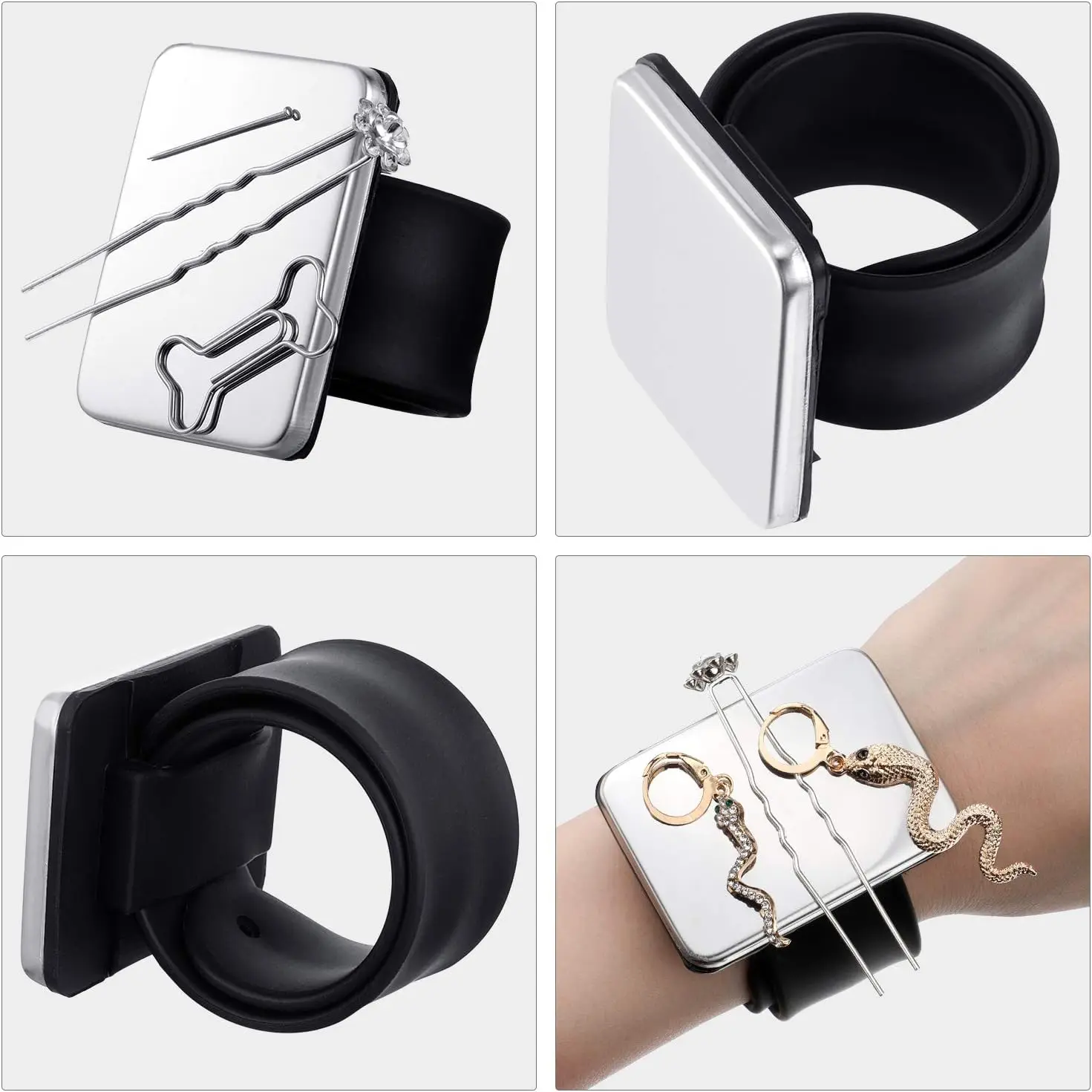 Magnetic Wristbands for Hair Salons - Hairdressing Supplies with Clip Holders, Needle Pads, and Styling Accessories thumbnail 3