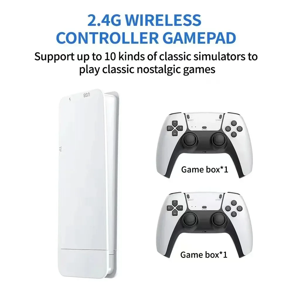 128G Game Stick M15 4K Video TV Game Console Wireless Gamepads Video Game 64G 40000+/50000+ Classic Arcade Games HD Two-player thumbnail 4