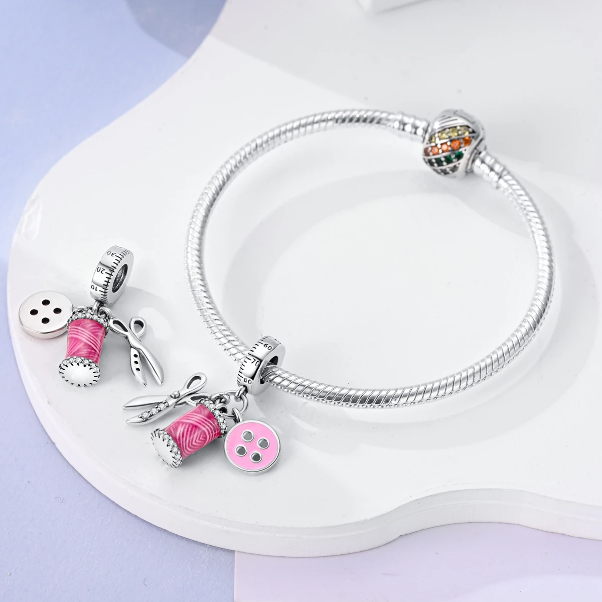 925 Silver Charms Skirt Ballet Shoes Pink Pendants Fit Original Bracelet Beads Diy For Woman Jewelry thumbnail 5