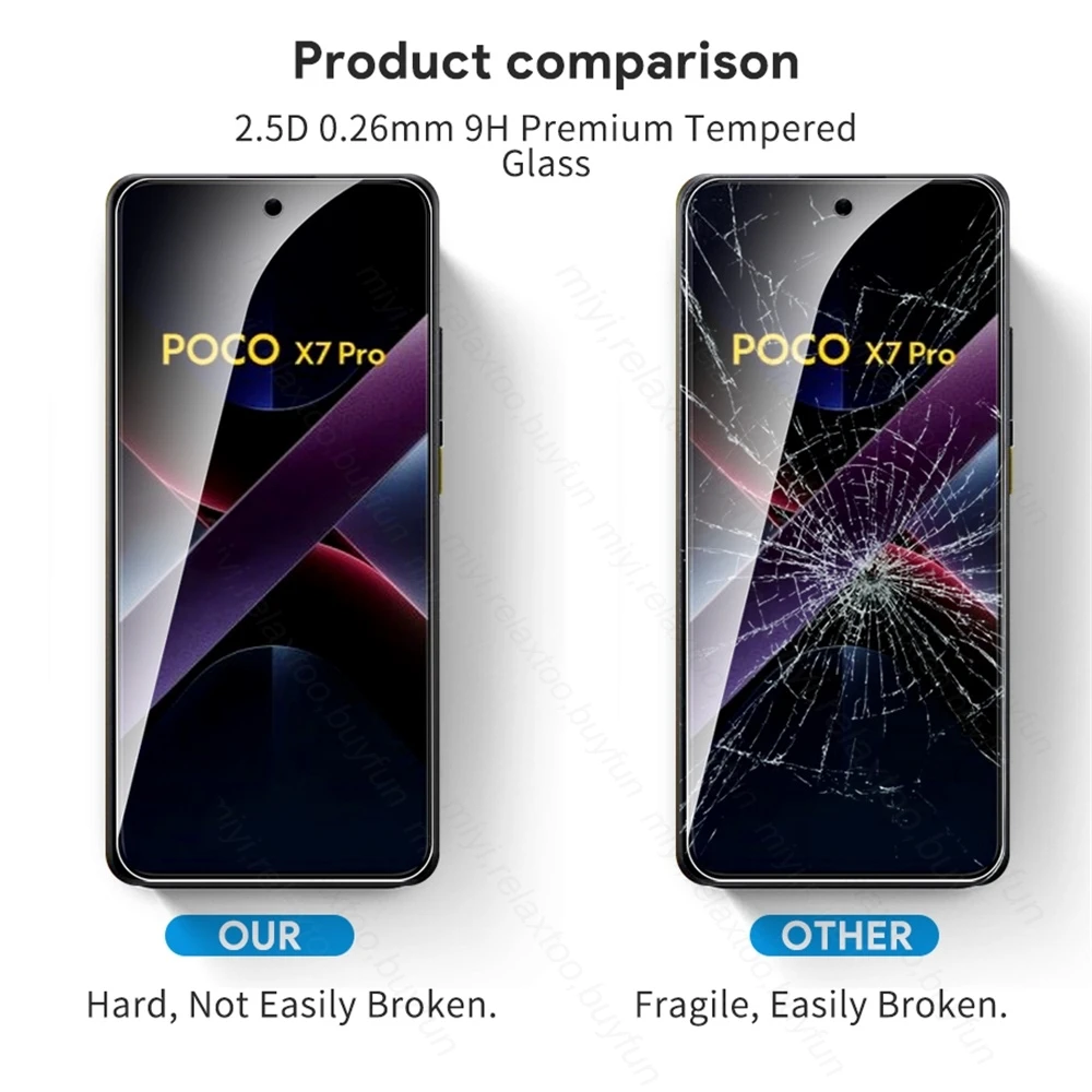 5-1Pcs 9H Tempered Glass For Poco X7 Pro 5G Protective Glass PocoX7Pro Poko Little X7Pro X 7 Pro 7Pro Screen Protector HD Film thumbnail 6
