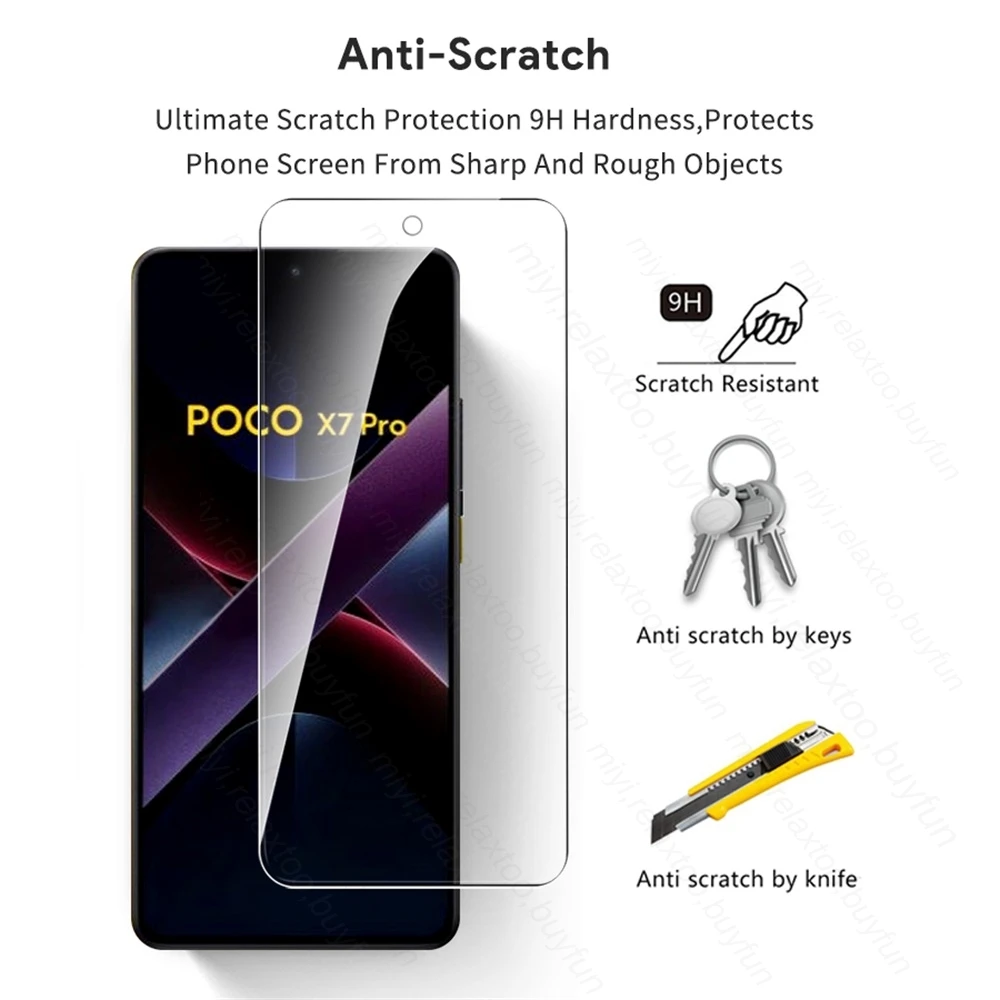 5-1Pcs 9H Tempered Glass For Poco X7 Pro 5G Protective Glass PocoX7Pro Poko Little X7Pro X 7 Pro 7Pro Screen Protector HD Film thumbnail 4