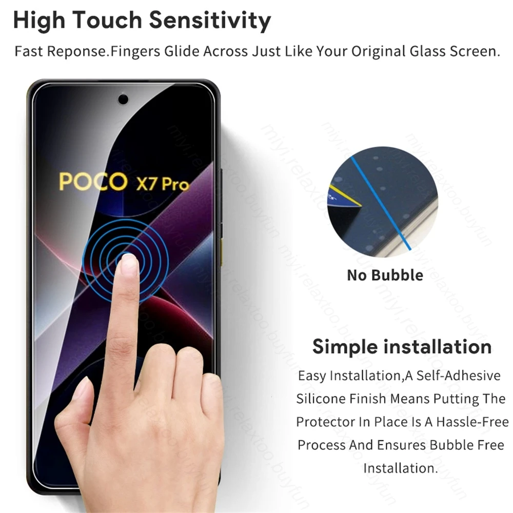 5-1Pcs 9H Tempered Glass For Poco X7 Pro 5G Protective Glass PocoX7Pro Poko Little X7Pro X 7 Pro 7Pro Screen Protector HD Film thumbnail 5