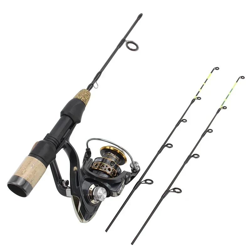 60cm 2 Tips Rod Reel Combos Winter Ice Fishing Rod Fishing Reel set  Pole Tackle Carbon pole Ice fishing rod New thumbnail 2