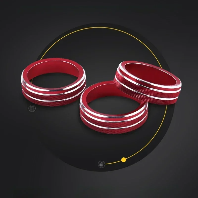 Auto Car AC Control Ring Trim Cover Car Interior Accessories For VW Tiguan Atlas T-roc Ateca FR Passat B8 Variant 2017-2019 thumbnail 4