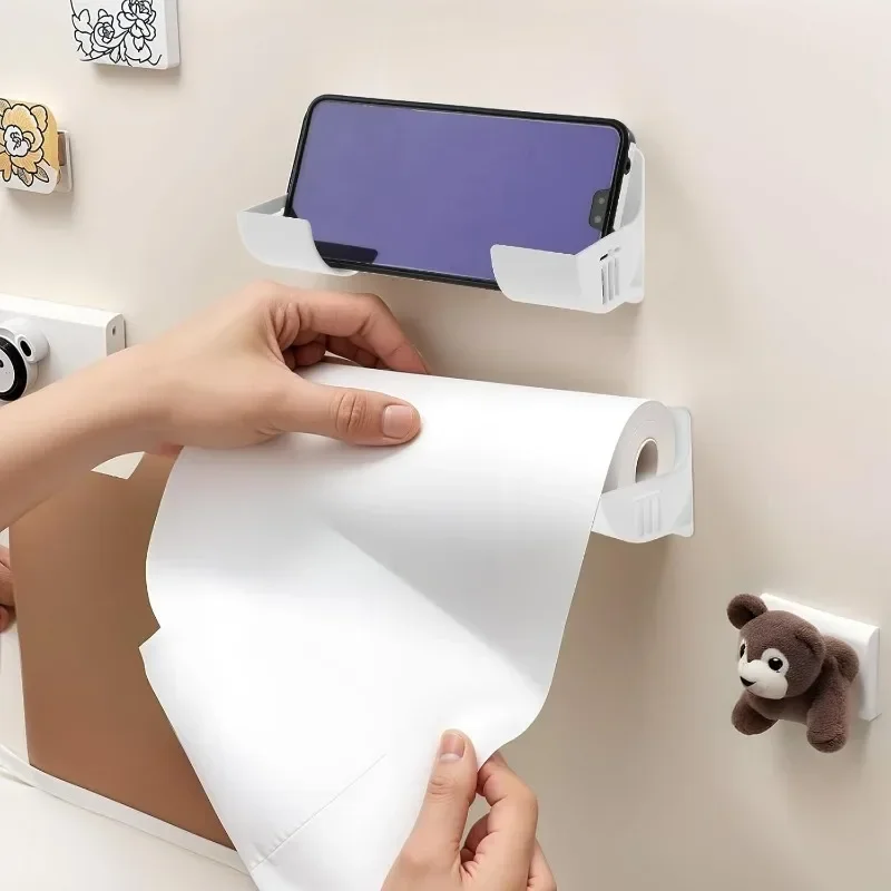 20/2pcs Trash Bags Shelf Holder Wall Mounted Plastic Bag Film Container DispenserGarbage Bag Storage Box Organizer For Kitchen thumbnail 2