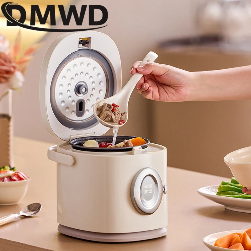 Mini Electric Rice Cooker Multifunction Soup Porridge Stew Pot 1.2L Rice Cooking Machine Non-stick Liner Hot Pot Cooking Pot thumbnail 6