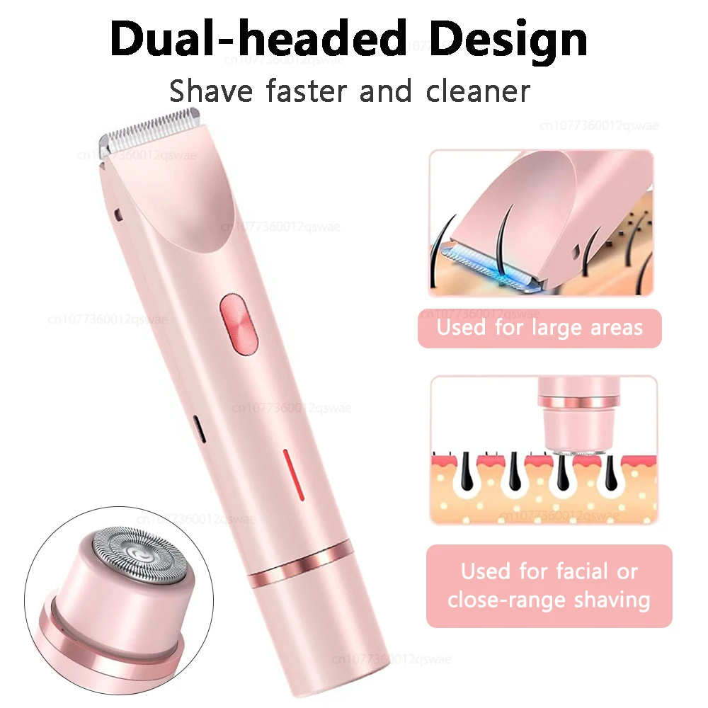 Electric Shaver for Woman Double Head Dual Purpose Female Razor Body Epilator Leg Underarm Bikini Electric Hair Remover Trimmer thumbnail 3