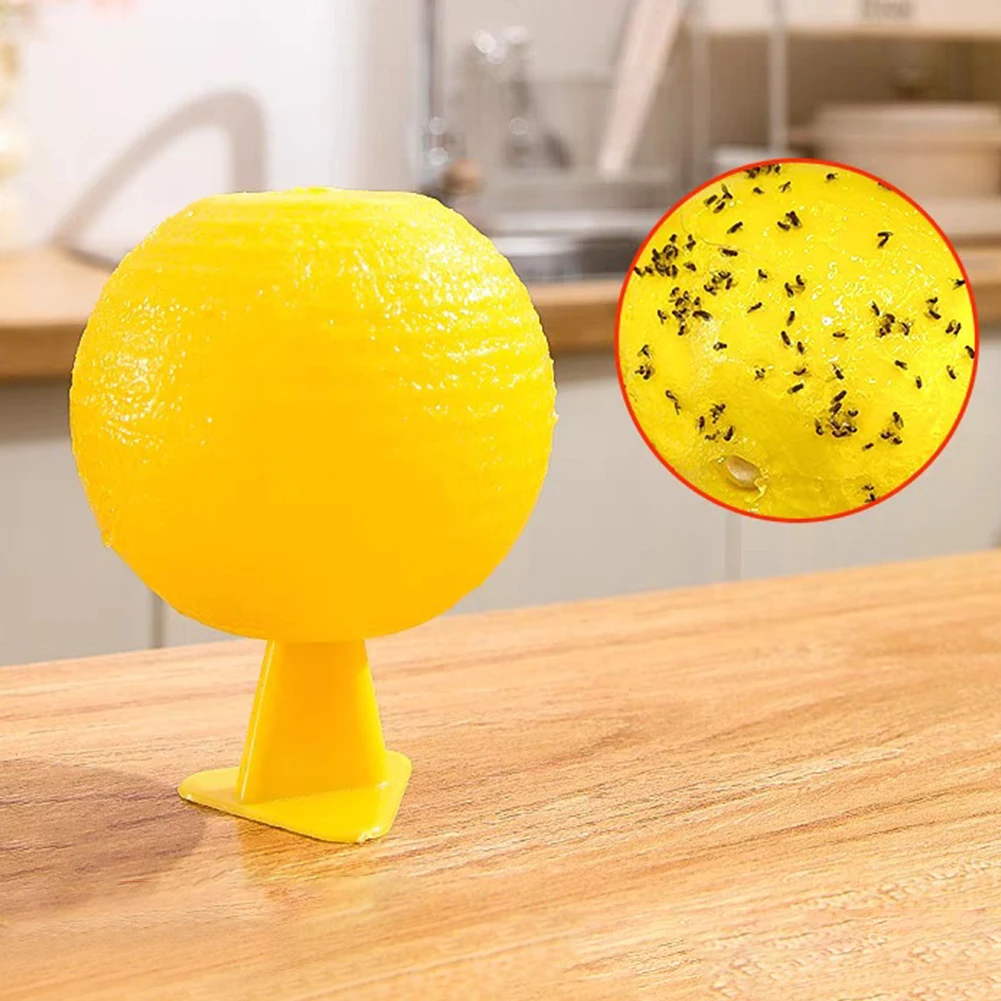 1-5PCS Ball Fruit Fly Catcher Pest Control Sticky Trap Kitchen Insect Trap Ball Orchard Supermarket Mosquito Collector thumbnail 4