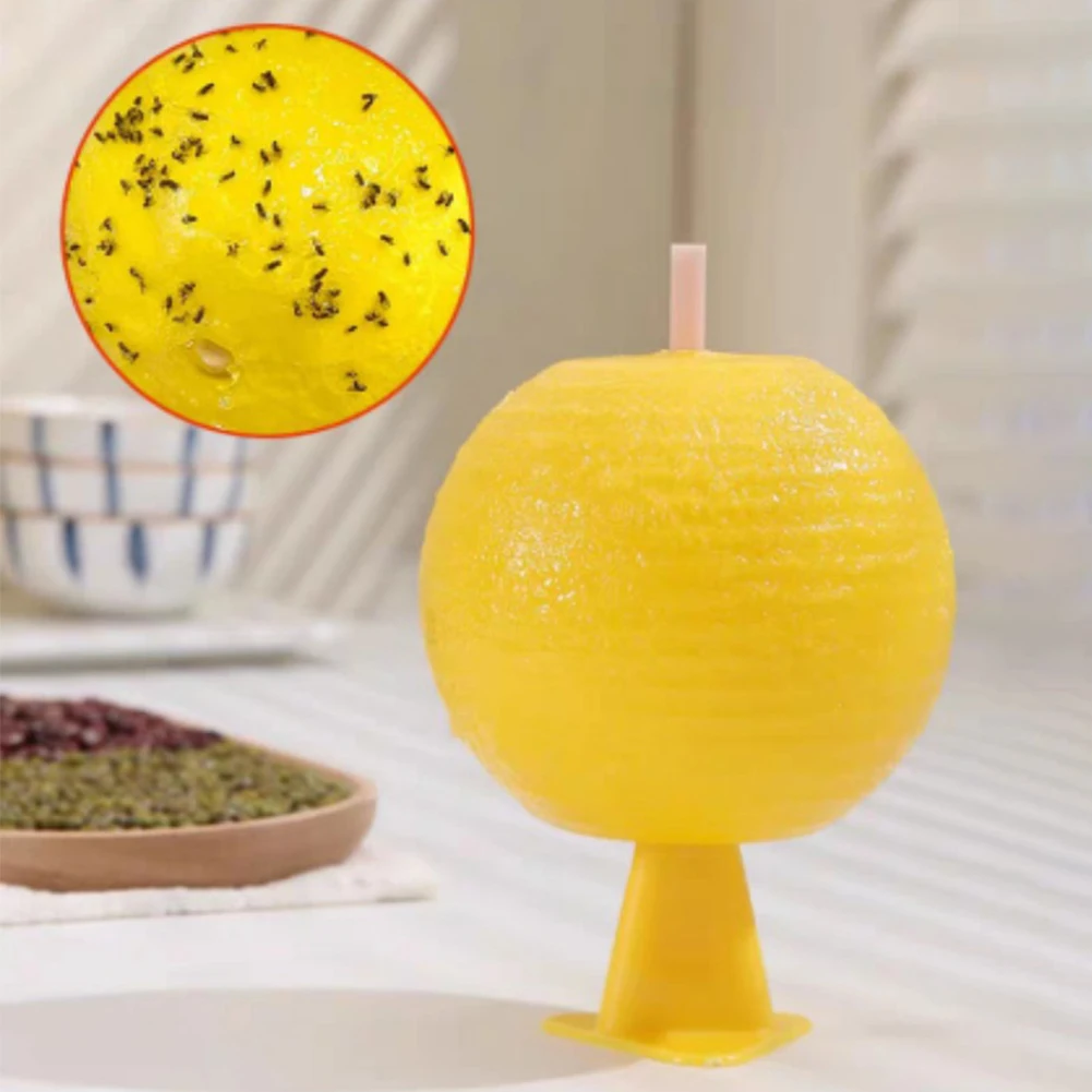 1-5PCS Ball Fruit Fly Catcher Pest Control Sticky Trap Kitchen Insect Trap Ball Orchard Supermarket Mosquito Collector thumbnail 5