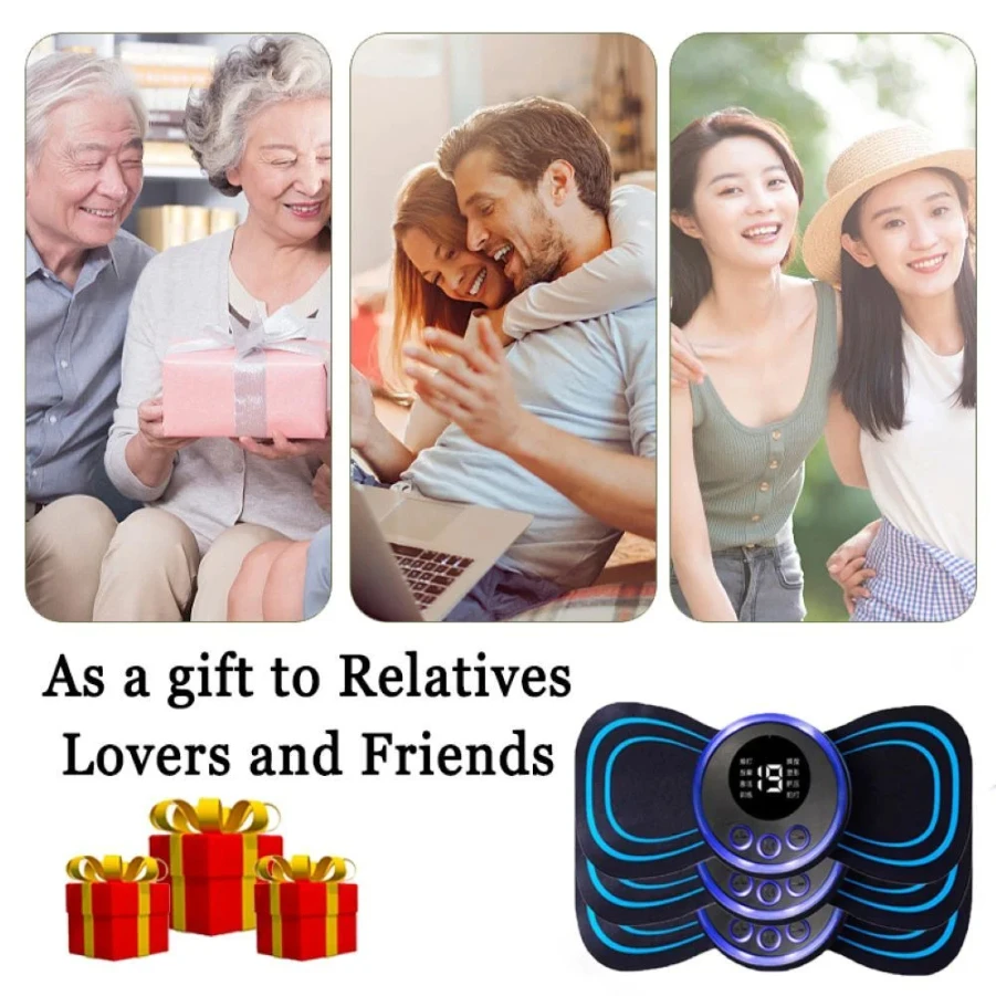 8 Modes 19 Gears Electric Pulse Neck Massager Cervical Back Muscle Pain Relief Tool Shoulder Leg Body Mini Massage Relax Cushion thumbnail 6