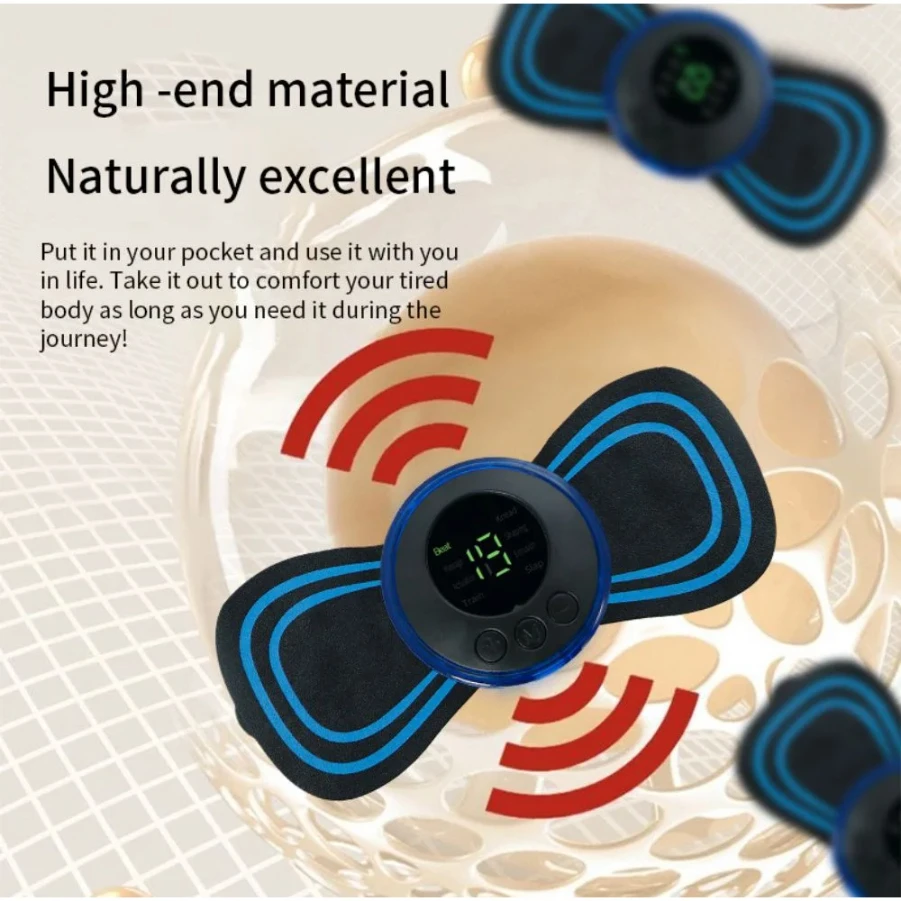 8 Modes 19 Gears Electric Pulse Neck Massager Cervical Back Muscle Pain Relief Tool Shoulder Leg Body Mini Massage Relax Cushion thumbnail 5