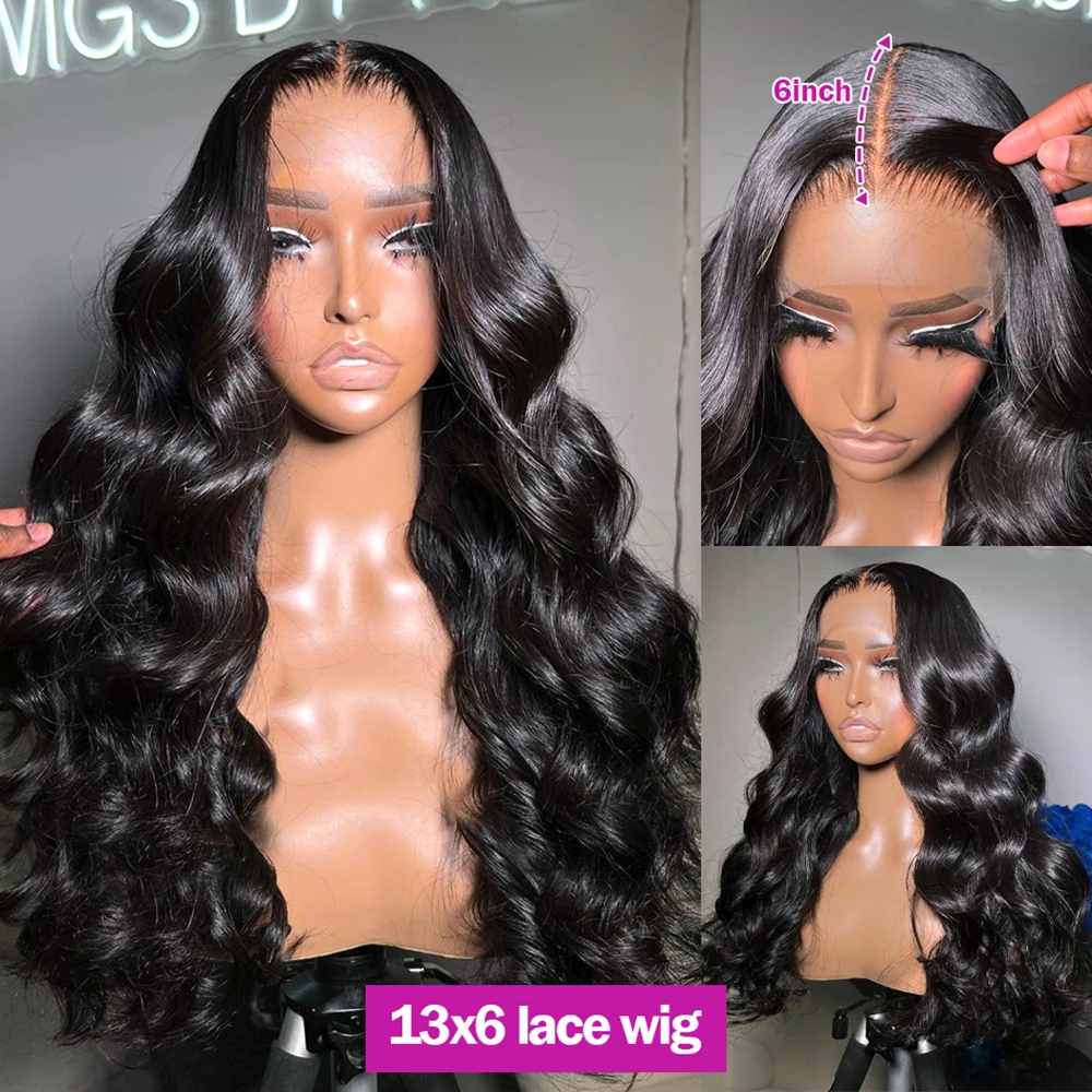 30 40 Inch Body Wave Human Hair Wigs 13x6 Hd Transparent Lace Front Wig 13x4 360 Lace Frontal Wig For Women Brazilian PrePlucked thumbnail 5