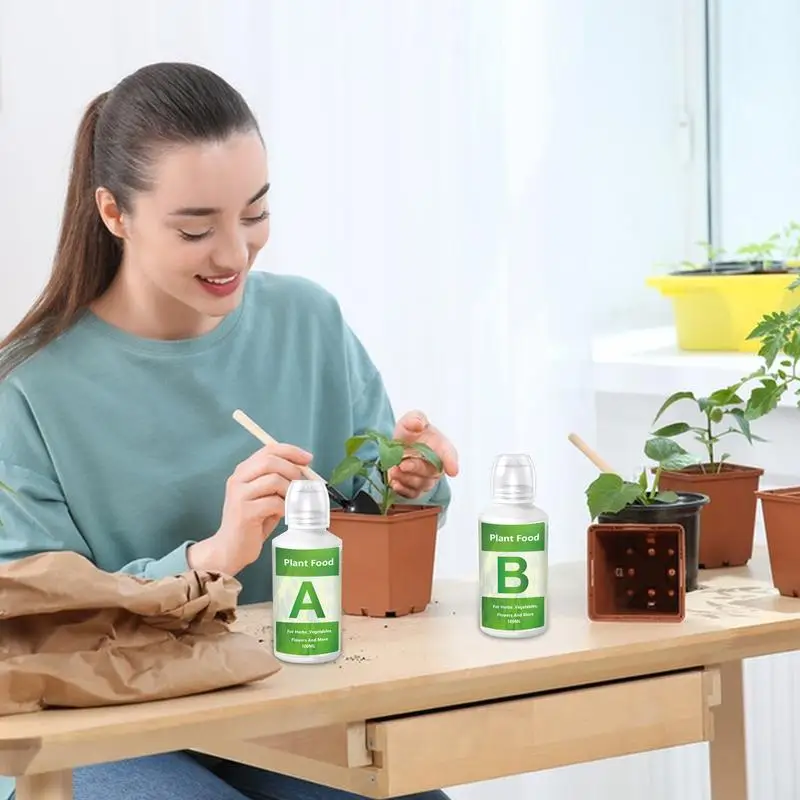Hydroponic Nutrients Fertilizer AB Solution Set Hydroponic Garden Plant Food Plant Fertilizer For Flowers Vegetables Nutrients thumbnail 4