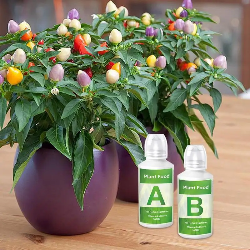 Hydroponic Nutrients Fertilizer AB Solution Set Hydroponic Garden Plant Food Plant Fertilizer For Flowers Vegetables Nutrients thumbnail 2