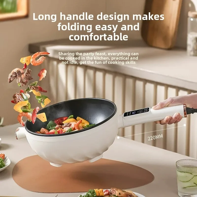 Electric Wok for Stir Frying Vegetables Multifunctional Non Stick Electric Wok Noodle Cooker Steaming Boiling Electric Hot Pot thumbnail 2