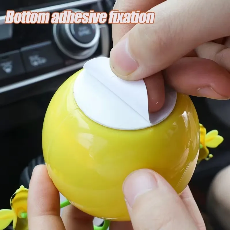 Solar Powered Automatic Swinging Sunflower Dancing Animated Flower Toy Car Interior Decorations Styling Home Decoration thumbnail 2