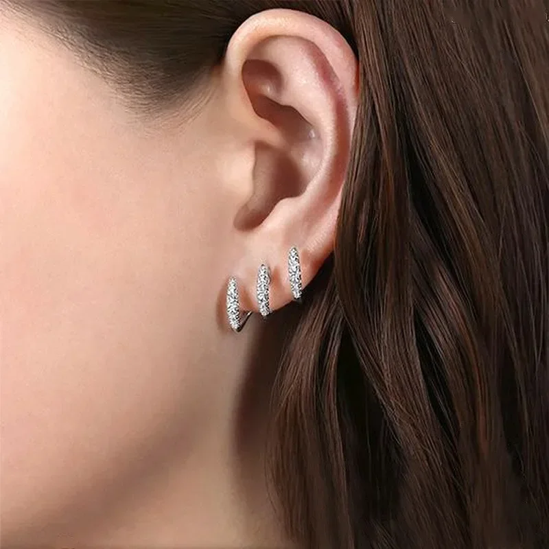 925 Sterling Silver Claws Stud Earrings with Crystal Gold Earring AAA Stone Modern Design Fashion Accessories Women 2025 Jewelry thumbnail 4