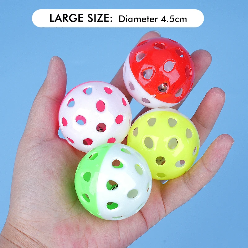 10pcs Pet Parrot Toy Colorful Hollow Rolling Bell Ball Bird Toy Parakeet Cockatiel Parrot Chew Cage Fun Toys Pet Bird Supplies thumbnail 4