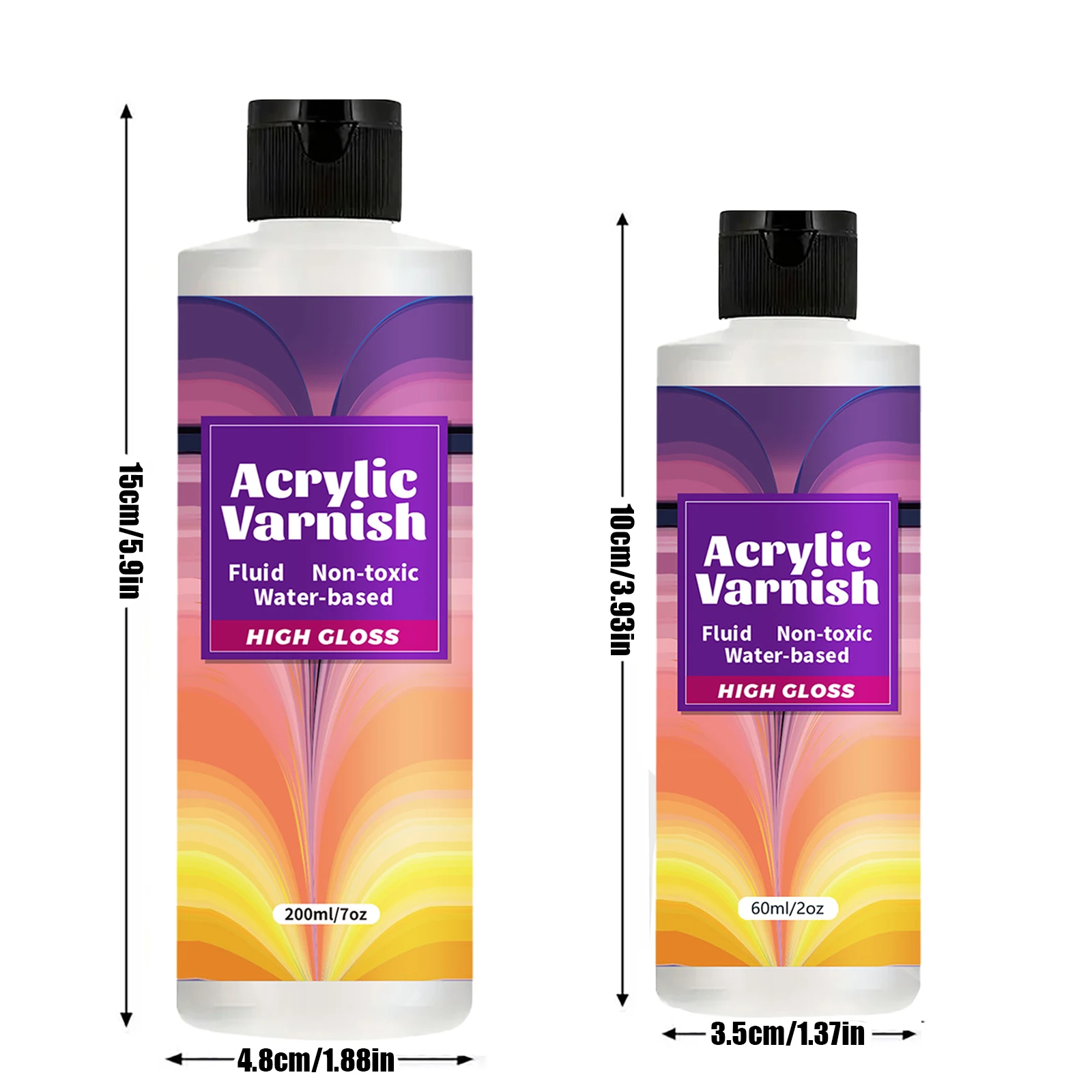 200ML Acrylic Varnish High Gloss Finish, Protective Clear Coat for Paintings, Non-Yellowing Waterproof Sealant, Anti-Cracking wi thumbnail 6