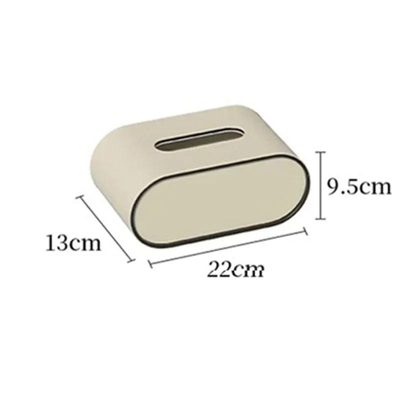 Light Luxury Paper Box High-end Living Room Creative Oval Leather Tissue Box Bedroom Desktop Napkin Storage Box Organization thumbnail 3