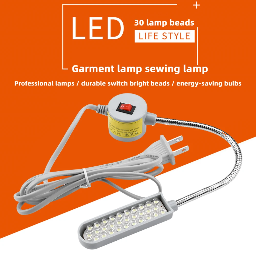 30 LED Work Light Desktop Magnetic Base Light Sewing Machine Light with Magnet Industrial Light for Drilling Machine Workbench thumbnail 2