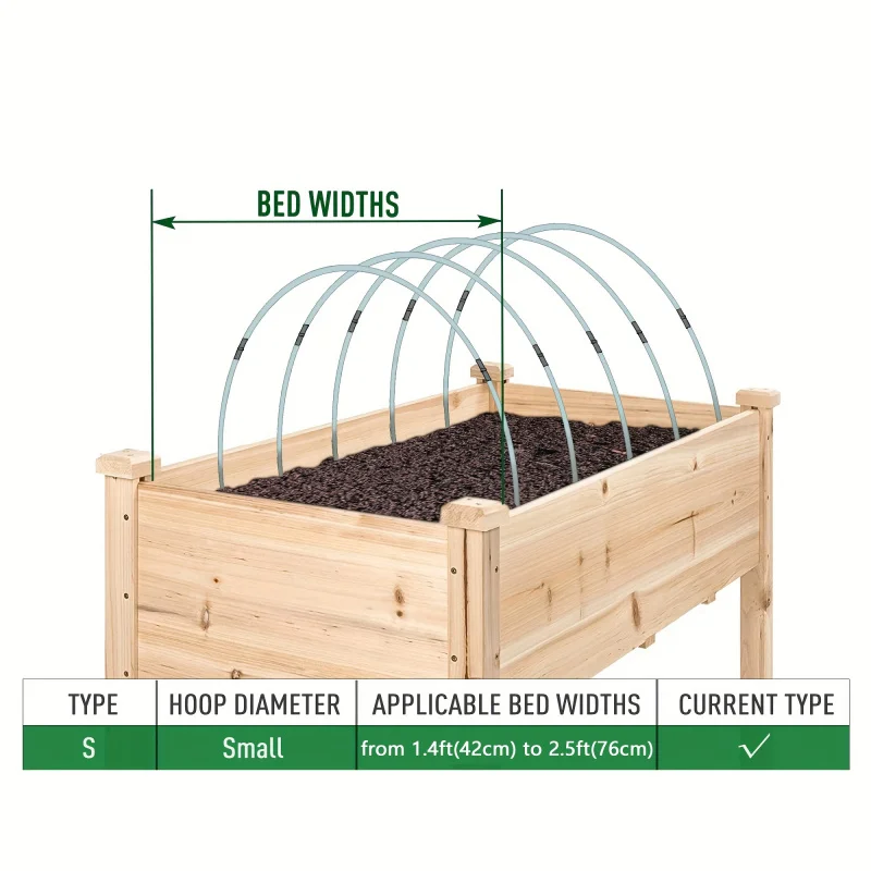 25pcs Garden Hoops For DIY Grow Tunnel Rust-Proof Fiberglass Support Frame Greenhouse Hoops For Raised Beds, Garden FabricNettin thumbnail 3