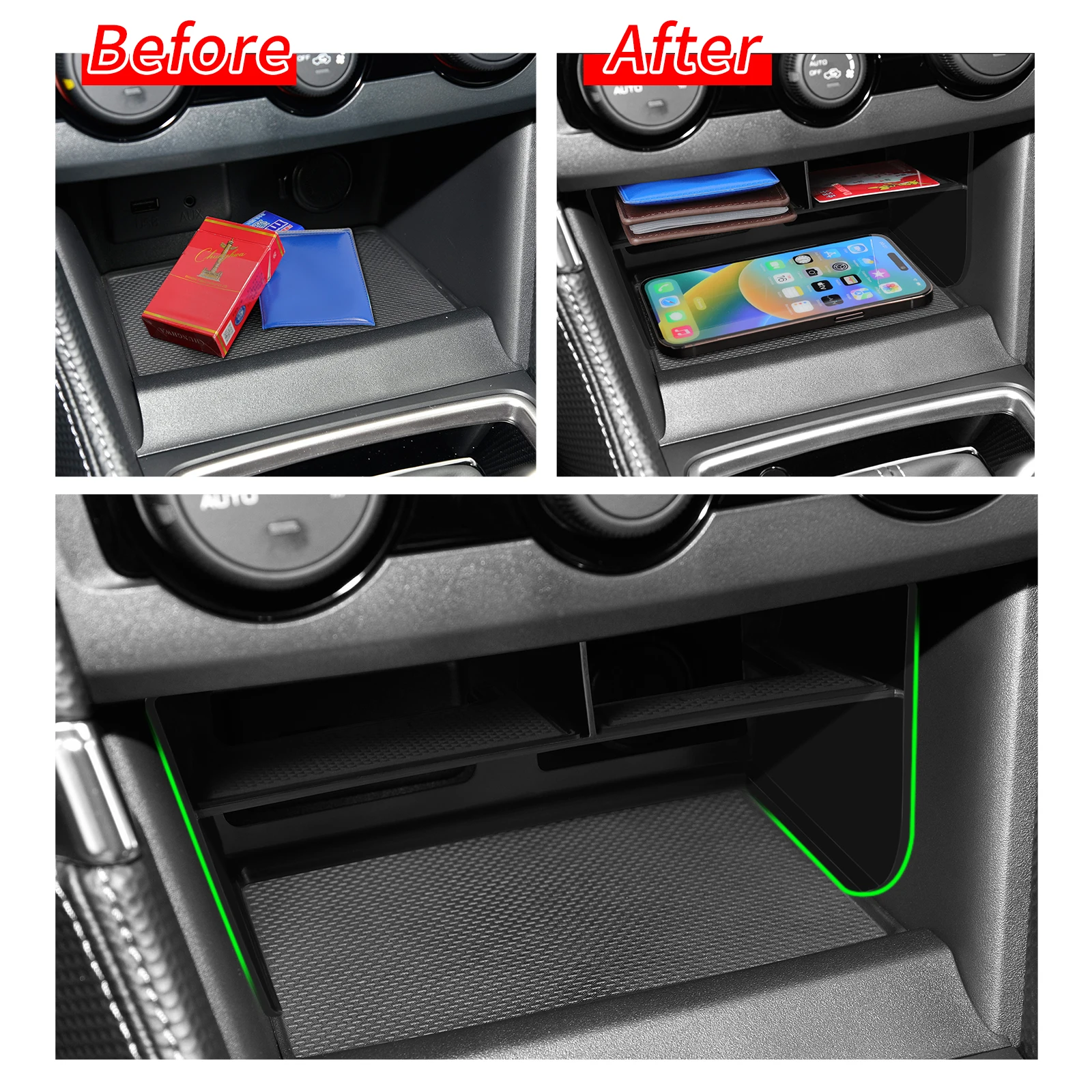 for Subaru Forester 2019-2024 Car Storage Box Central Console Tidying Organizer Case Tray Auto Interior Accessories thumbnail 3