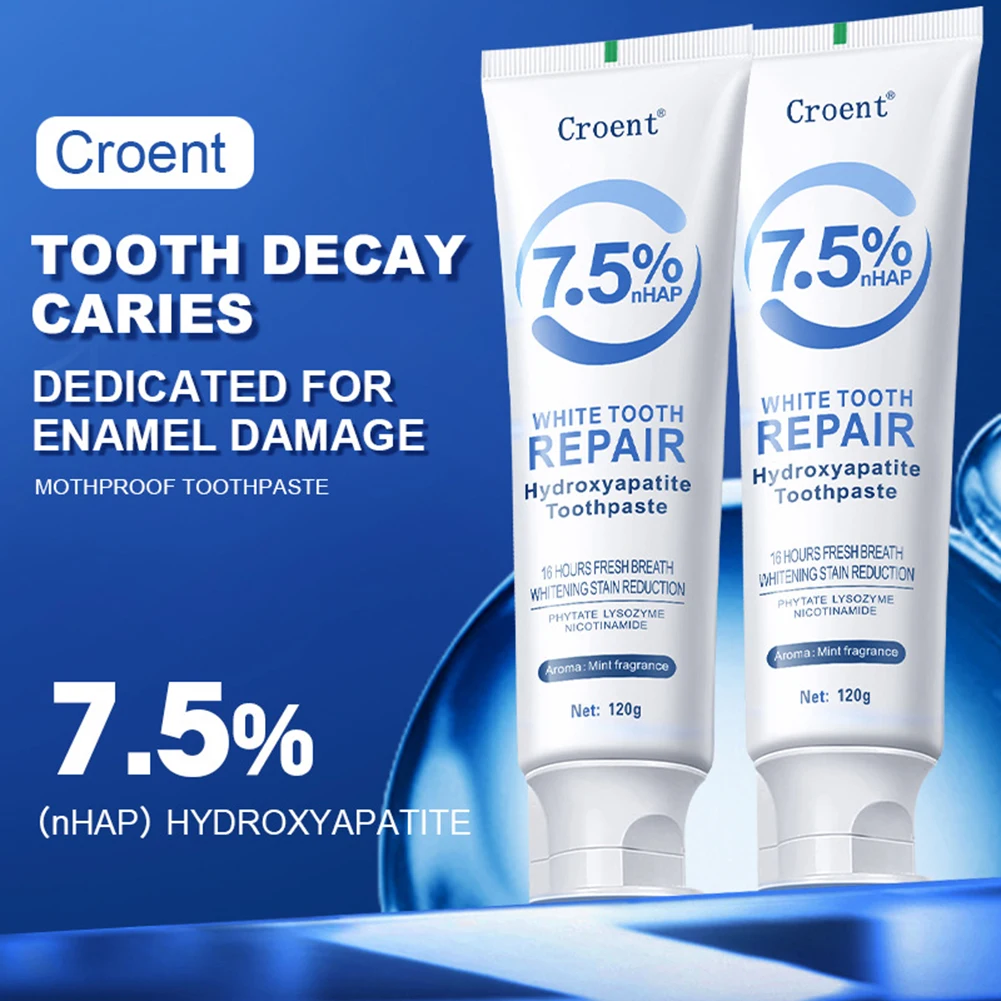 120g Hydroxyapatite Toothpaste,Gentle Mint,Breath Refreshing Whitening Toothpaste,Intensives Stain Removal Tooth Paste,Oral Care thumbnail 3