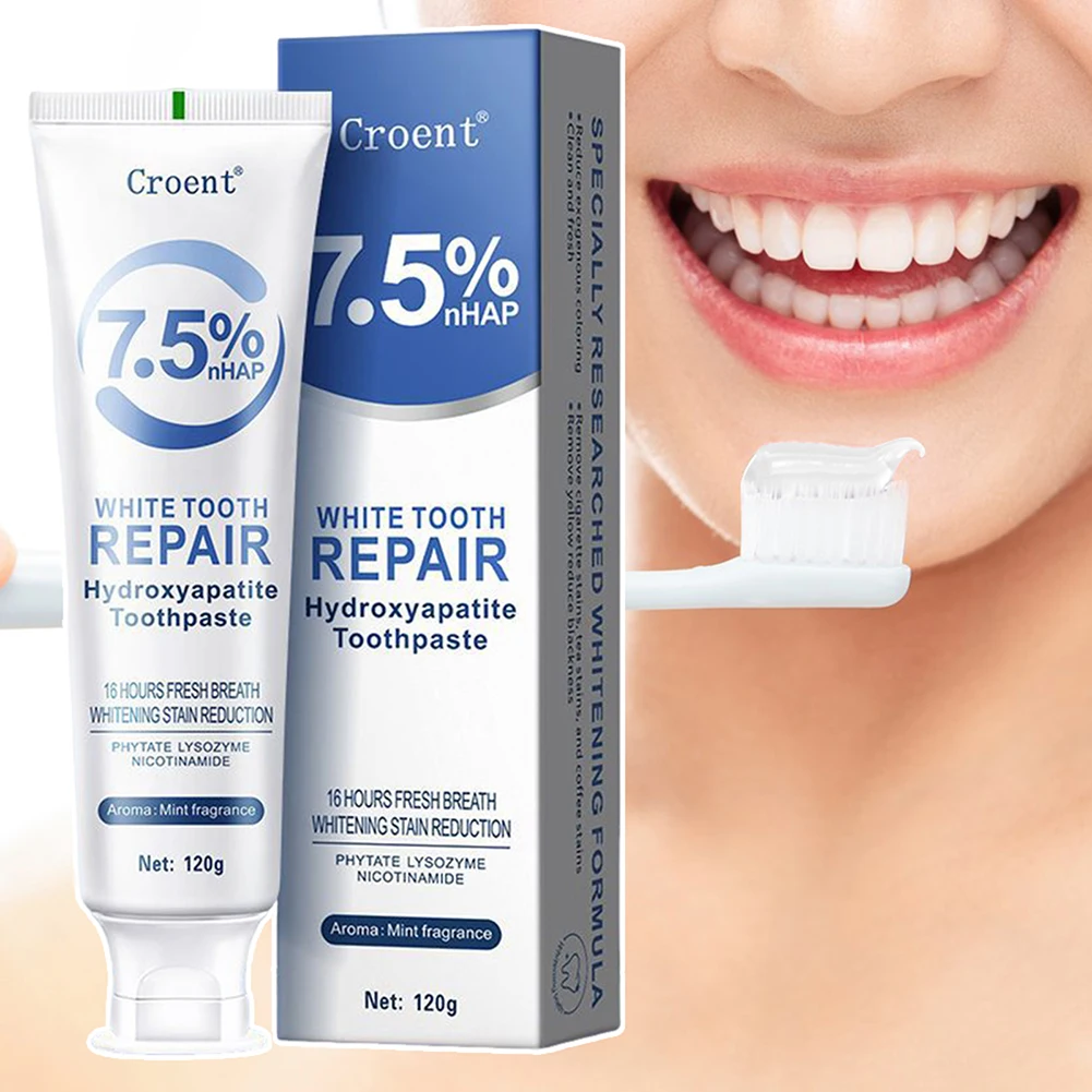 120g Hydroxyapatite Toothpaste,Gentle Mint,Breath Refreshing Whitening Toothpaste,Intensives Stain Removal Tooth Paste,Oral Care thumbnail 2