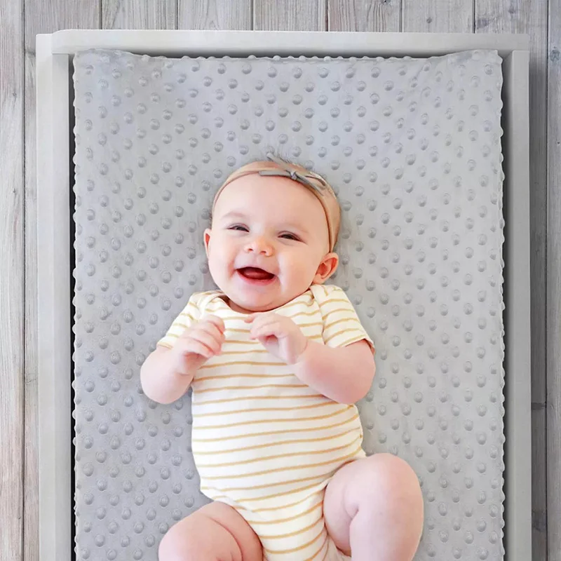 Baby Minky Dot Changing Pad Cover Ultra Soft Diaper Changing Table Sheet for Baby Boys Girls thumbnail 6