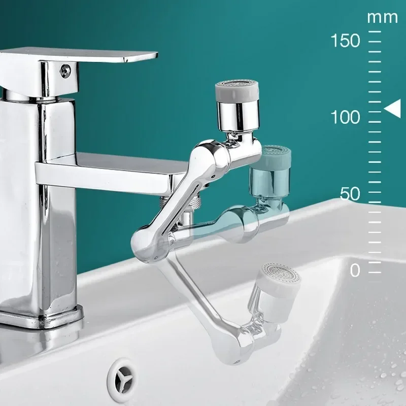 Rotatable Multifunctional Extension Faucet Aerator Kitchen Sink Faucet Extender Adapter Bathroom Tap Swivel Robotic Arm Sink Fit thumbnail 4
