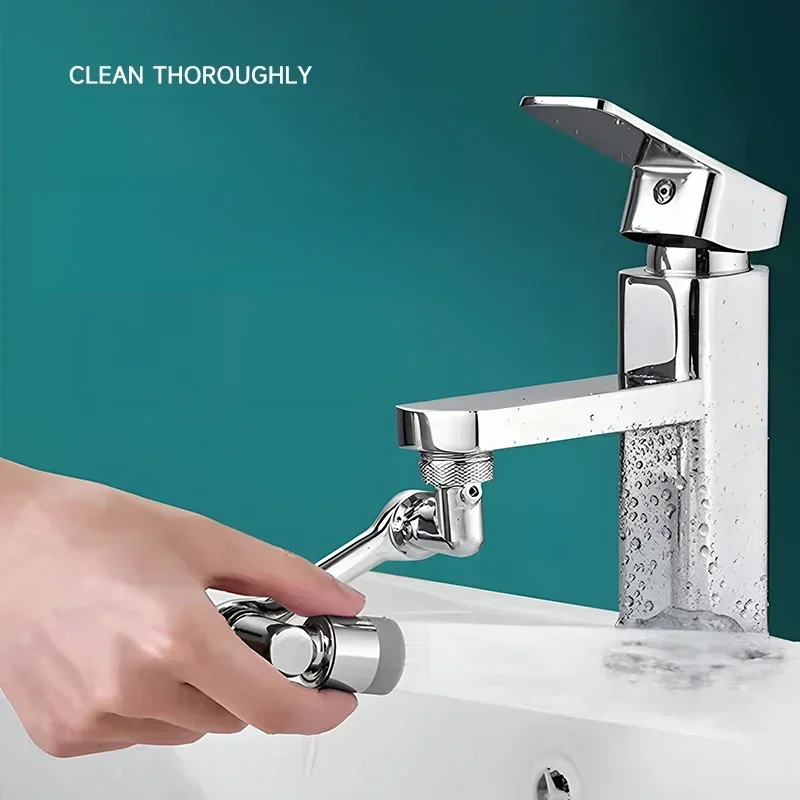 Rotatable Multifunctional Extension Faucet Aerator Kitchen Sink Faucet Extender Adapter Bathroom Tap Swivel Robotic Arm Sink Fit thumbnail 2
