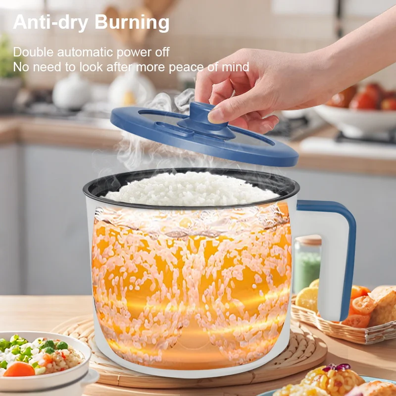 Electric Rice Cooker Single Double Layer Intelligent Automatic Home Mini  Kitchen Cooker 220V/EU Plug MultiCooker Steamed Rice P thumbnail 5