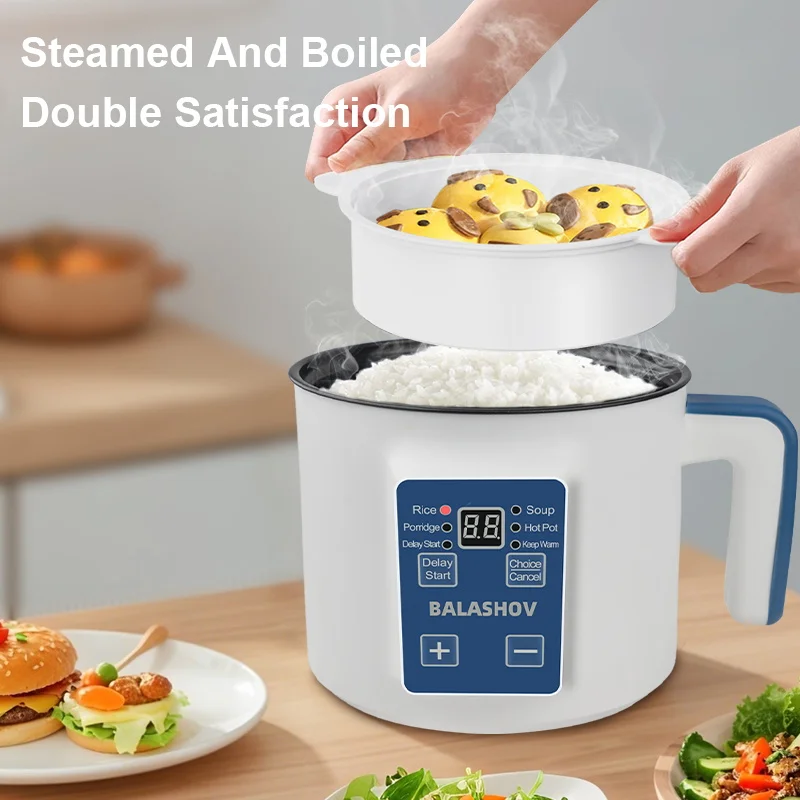 Electric Rice Cooker Single Double Layer Intelligent Automatic Home Mini  Kitchen Cooker 220V/EU Plug MultiCooker Steamed Rice P thumbnail 4