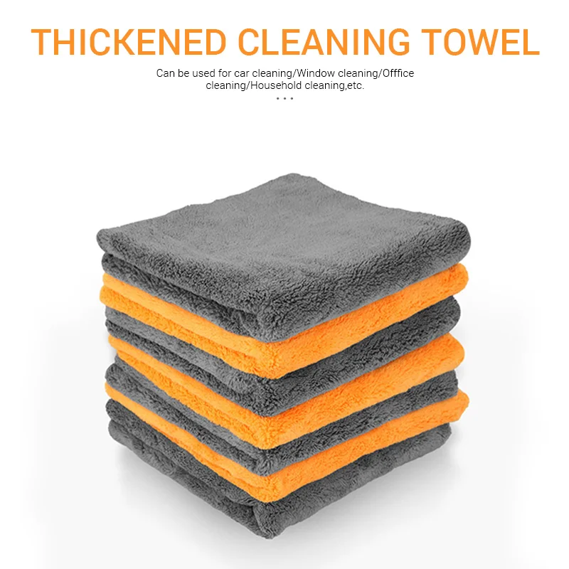 SEAMETAL 600GSM Microfiber Car Cleaning Towel 1/3/6/9pcs 40X40cm Thickened Car Wash Towels Auto Detailing Care Drying Cloth Rags thumbnail 2