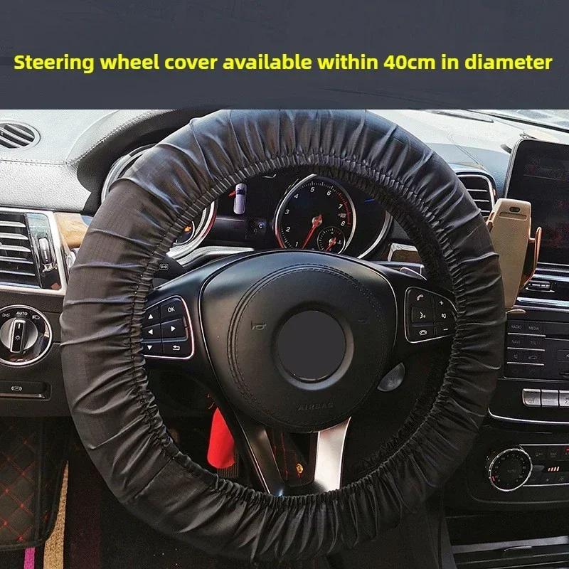 Universal Black Car Seat Cover Repair Waterproof Antifouling Dust Proof Cargo Boot Mat with Steering Wheel Protective Cover thumbnail 4