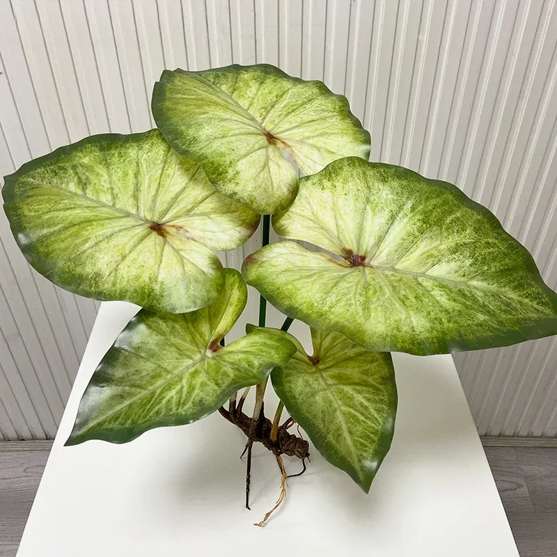 Large Lotus Leaves with Roots Plant Artificial Green Home Landscape Garden Decor Simulation Plants Wedding Party Table Decor thumbnail 2